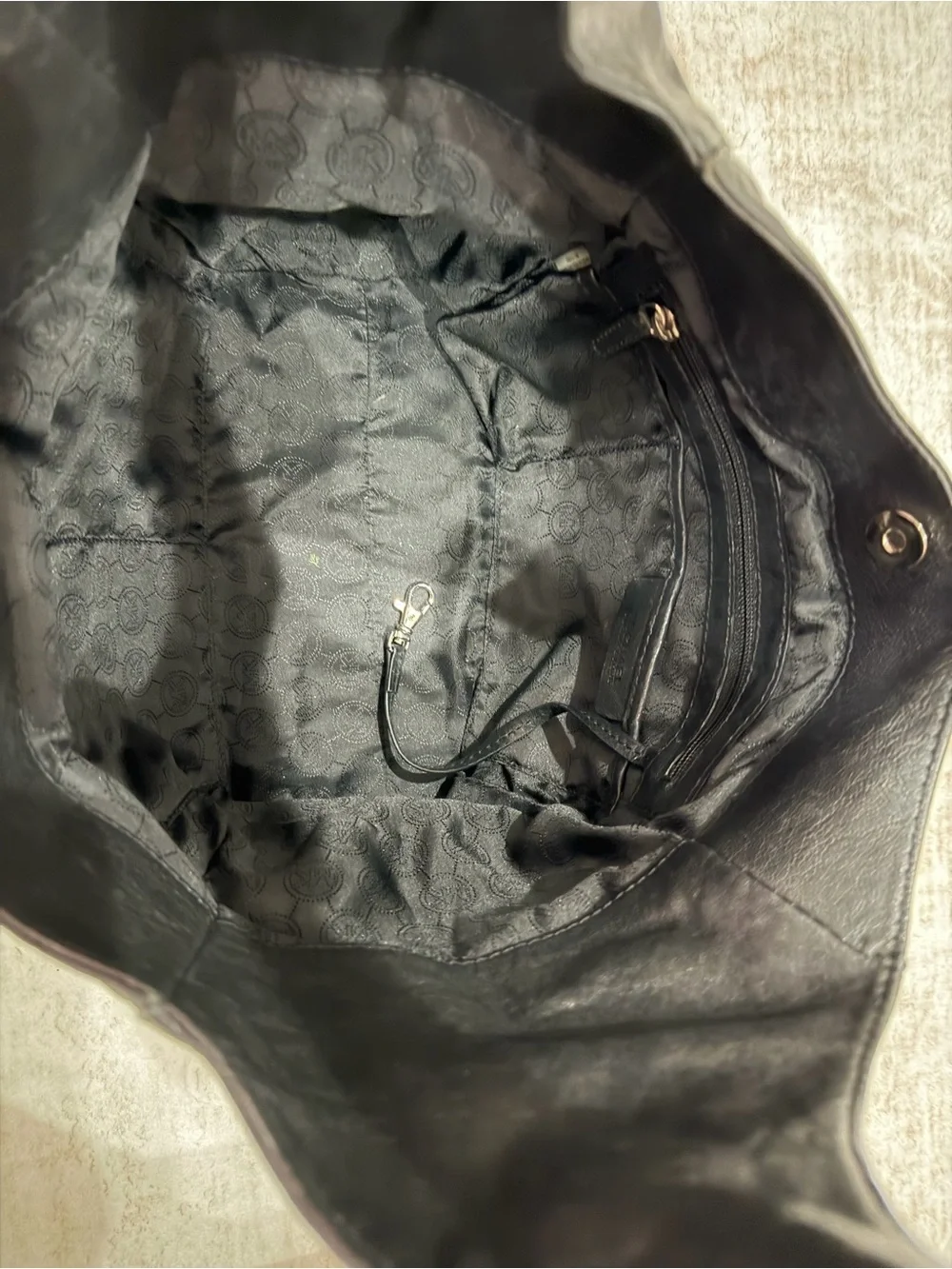 Michael Kors Bedford Black Leather Hobo Shoulder Bag